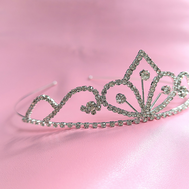 Tech Hair Accessories - Corona Nuziale in Strass Color Argento,