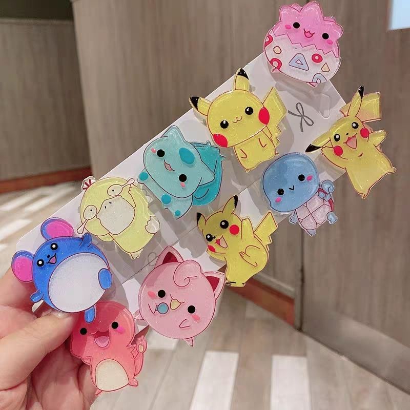 Tech Hair Accessories - Fermagli per capelli Pokémon, graziosi accessori