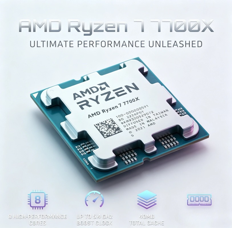 CPU AMD Ryzen 7 7700X, R7 7700 - Amd Cpu Ryzen 7 recensione e prezzo