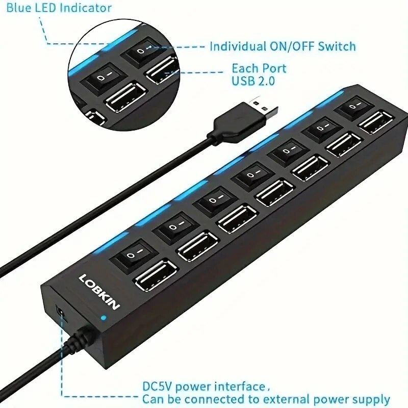 Espansore adattatore USB HUB 2 - Usb Hub 7 Port recensione e prezzo