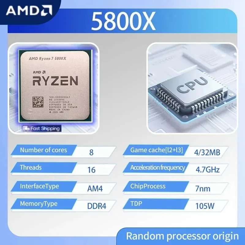 Processore AMD Ryzen 7 5800X,  - Amd Cpu Ryzen 7 recensione e prezzo