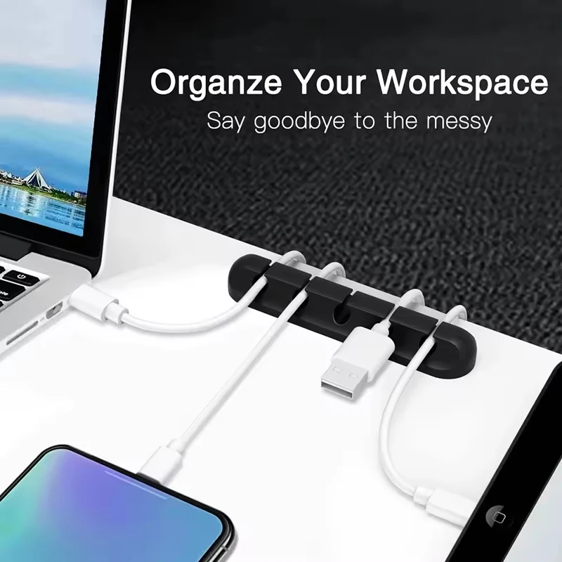 Clip in silicone per cavi USB, - Desk Cable Clip recensione e prezzo
