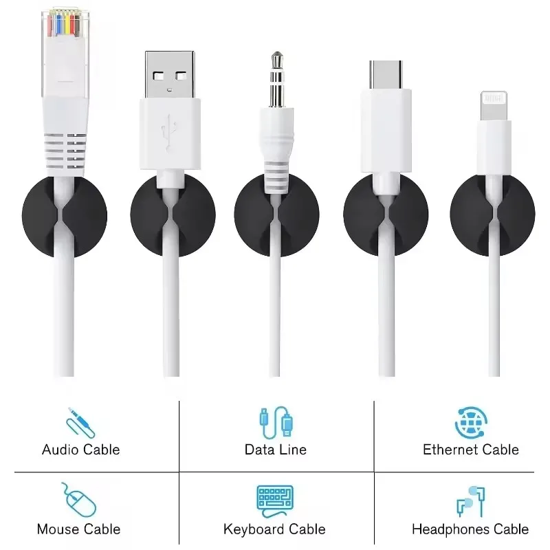 5/50 pz Cavo Clip Avvolgitore  - Desk Cable Clip recensione e prezzo