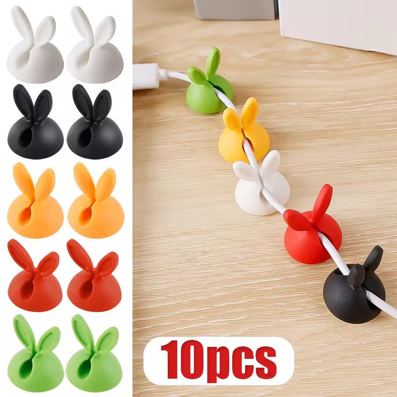 Cute Rabbit Ear Cable Manager  - Desk Cable Clip recensione e prezzo