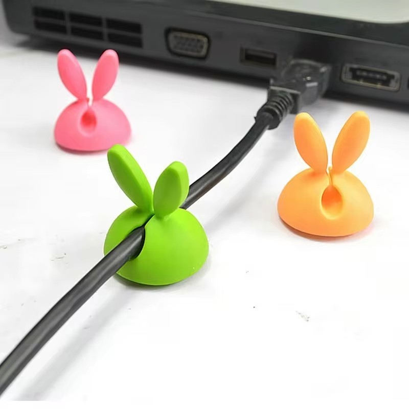 Cute Rabbit Ear Cable Manager  - Desk Cable Clip recensione e prezzo