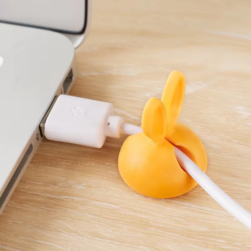 Cute Rabbit Ear Cable Manager  - Desk Cable Clip recensione e prezzo
