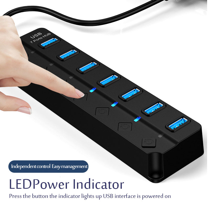 Hub USB 3.0 con Adattatore di  - Usb Hub 7 Port recensione e prezzo