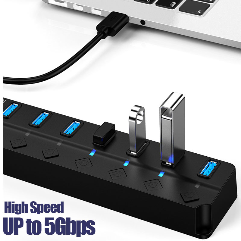 Hub USB 3.0 con Adattatore di  - Usb Hub 7 Port recensione e prezzo
