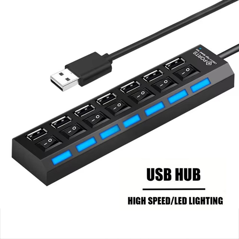 Splitter hub USB 2.0 a 7 porte - Usb Hub 7 Port recensione e prezzo