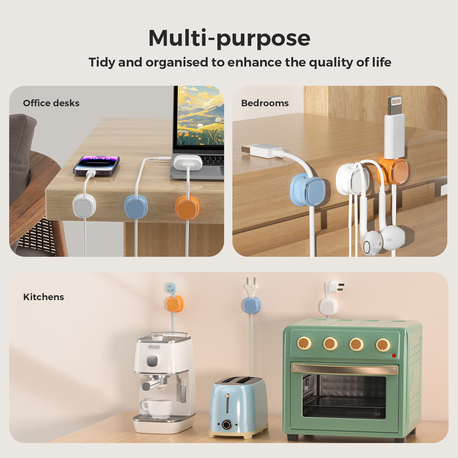 organizer per cavi adesivo Cli - Desk Cable Clip recensione e prezzo