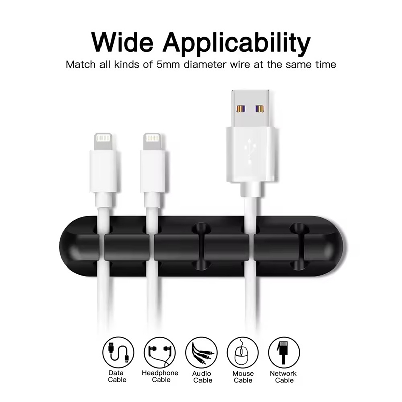 Clip in silicone per cavi USB, - Desk Cable Clip recensione e prezzo