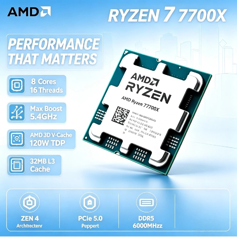 AMD Ryzen 7 7700X Chip da Gami - Amd Cpu Ryzen 7 recensione e prezzo