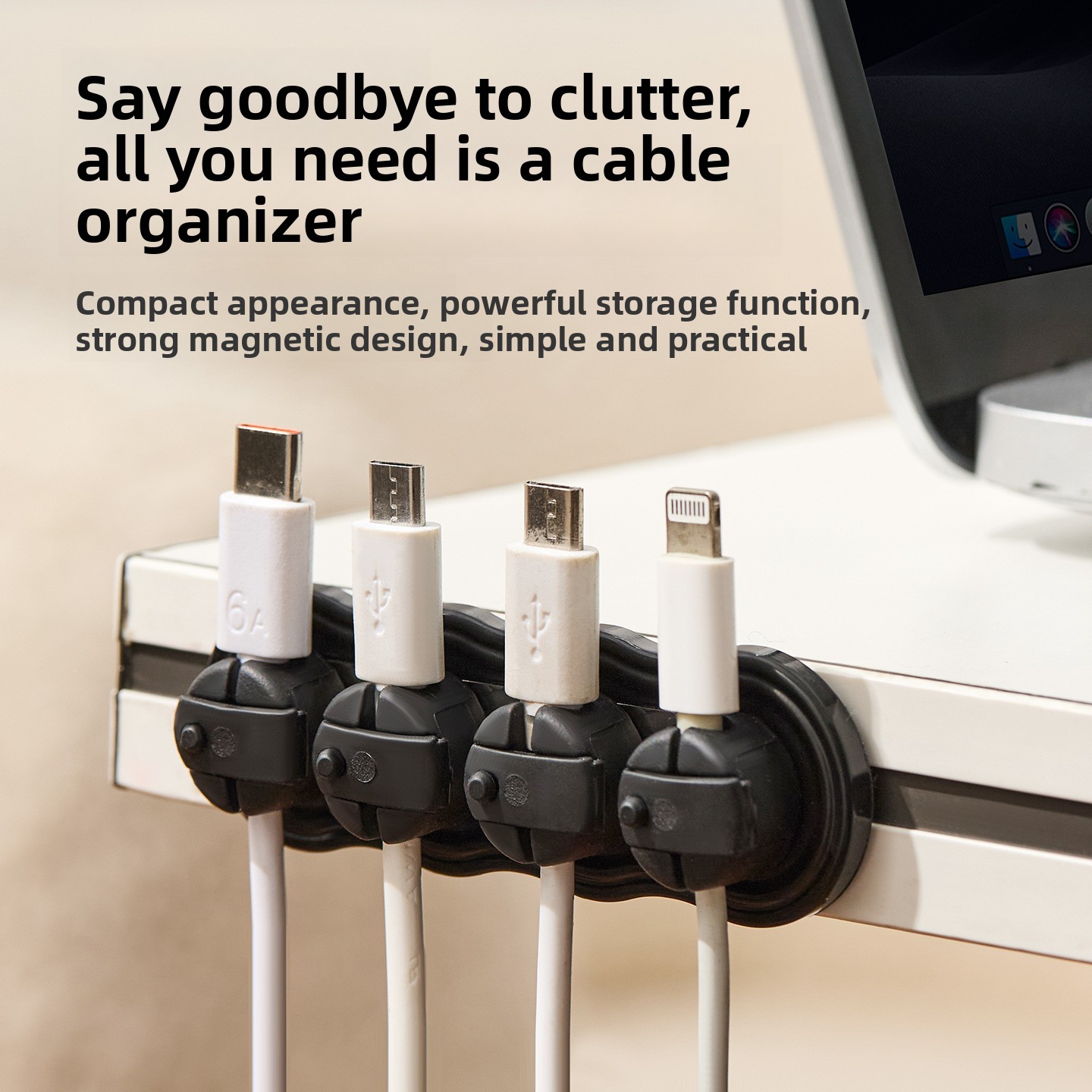 Organizzatore di Cavi Magnetic - Desk Cable Clip recensione e prezzo