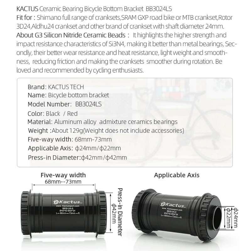 Movimento Centrale KACTUS BB30 - Tech Bike Accessories recensione e prezzo